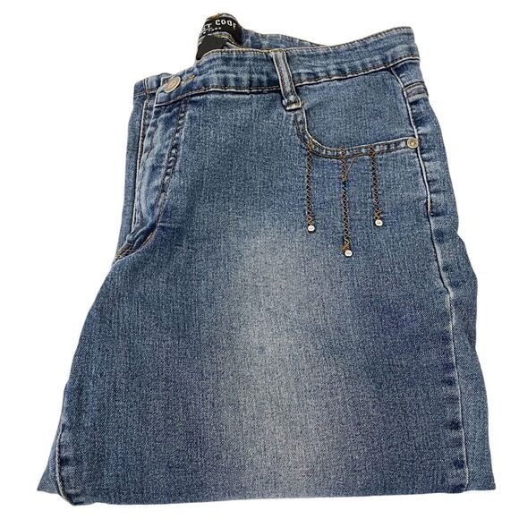 Street Code New York Embellished Jeans Stretch Women Size 13/14 Studded - Picture 15 of 15